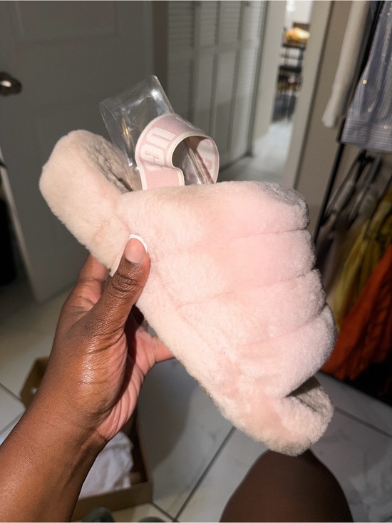 UGG Shoes - UGG Pink Fluff Slide Sandals
